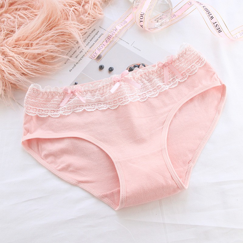 Quần lót nữ cotton viền ren dễ thương nữ tính thoáng mát LAVENUSA QL65