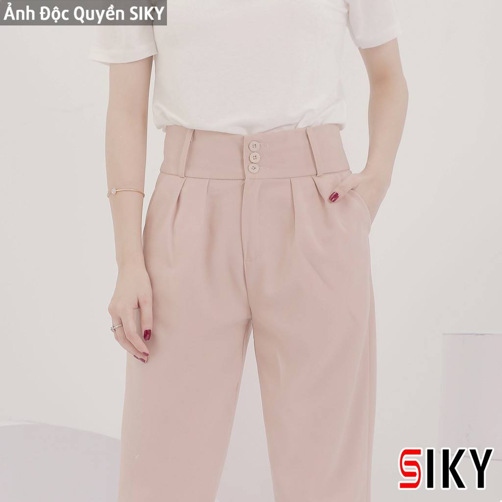 Quần baggy nữ công sở cạp cao 3 khuy - Sliky | BigBuy360 - bigbuy360.vn