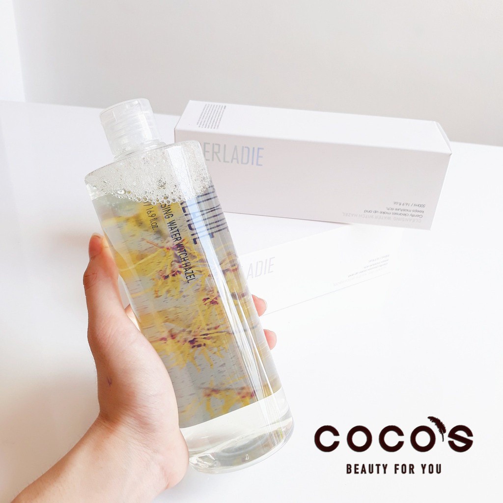 [Mã FMCGMALL -8% đơn 250K] Nước tẩy trang Derladie Cleansing Water WITCH HAZEL 500ml | BigBuy360 - bigbuy360.vn