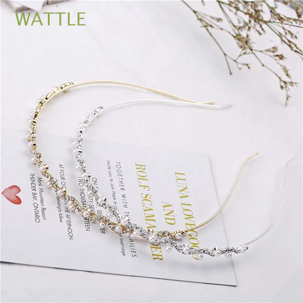 Băng đô hợp kim đính đá và ngọc trai xinh xắn cho nữ