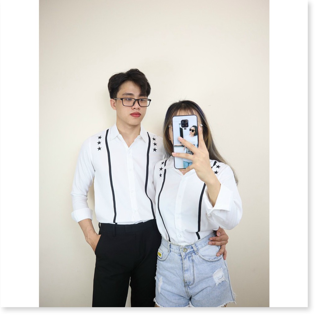 Áo sơ mi in thêu dài tay nam nữ cực đẹp phù hợp phong cách thời thượng KME FASHION