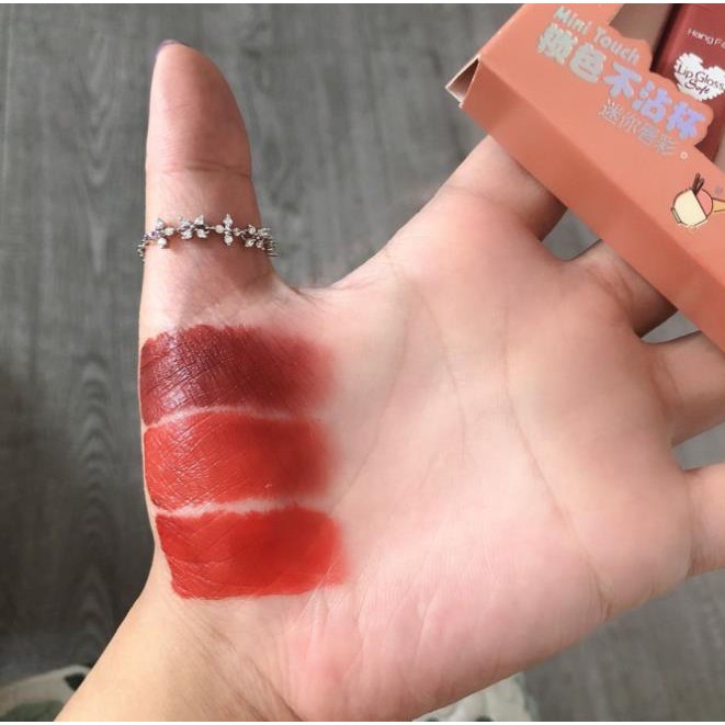 Set 3 Son Bóng Mini Mềm Mịn Lâu Trôi Không Thấm Nước Hengfang | BigBuy360 - bigbuy360.vn