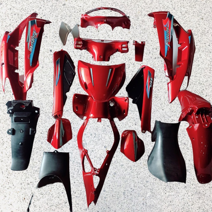 Bộ nhựa dàn áo xe Future 1 đời 2000-2003 màu ĐỎ ĐUN - Nhựa nguyên sinh ABS cao cấp-SPA-8610