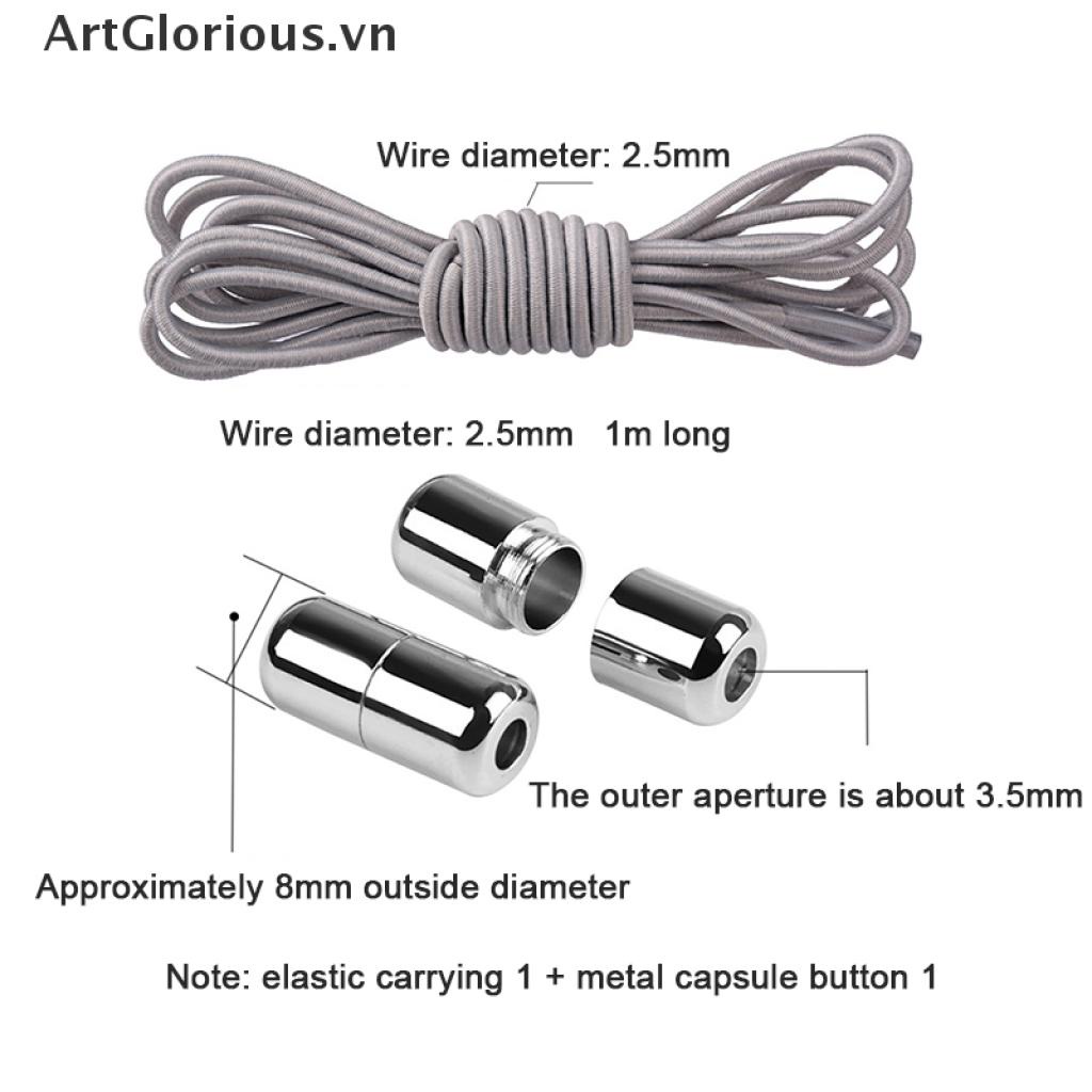 1 Cặp Khóa Dây Giày Co Giãn Không Cần Buộc Bằng Kim Loại