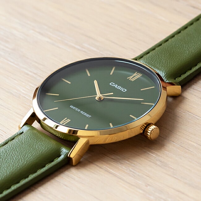 Đồng hồ nam dây da Casio Anh Khuê MTP-VT01GL-3BUDF