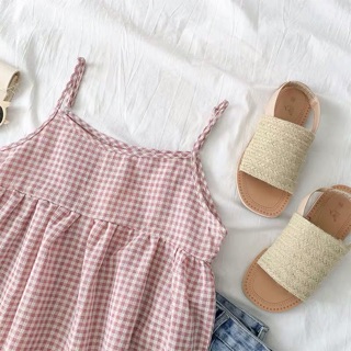 ORDER - Áo 2 Dây Kẻ Babydoll ( Có Ảnh Thật )