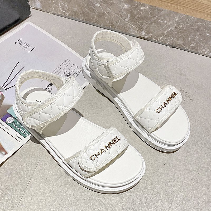 Dép Sandal chanel trần chỉ quai sau B46