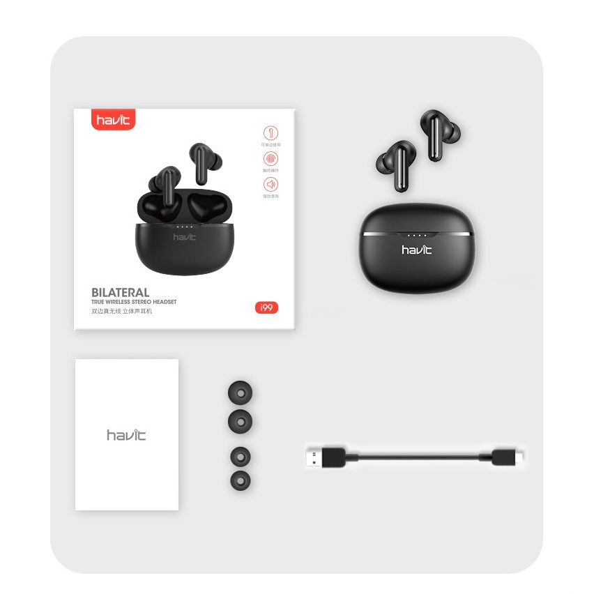 Tai Nghe Nhét Trong Không Dây Havit I99 Tws Có Hộp Sạc Và Phụ Kiện | BigBuy360 - bigbuy360.vn