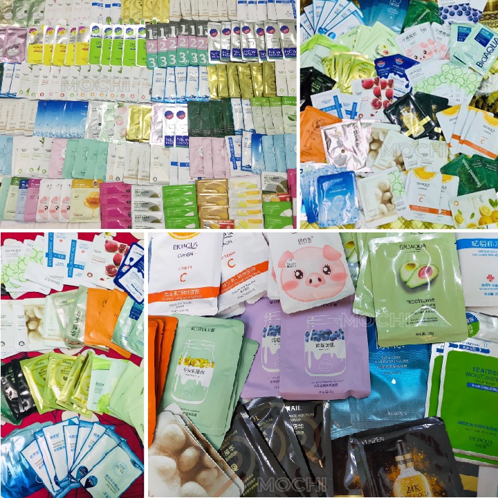 COMBO 50 Mặt Nạ Dưỡng Da Cao Cấp l Cấp Ẩm Trắng Da Giảm Mụn Thải Độc Mask Giấy Nội Địa Trung Bioaqua Bisutang MOCHI SHOP