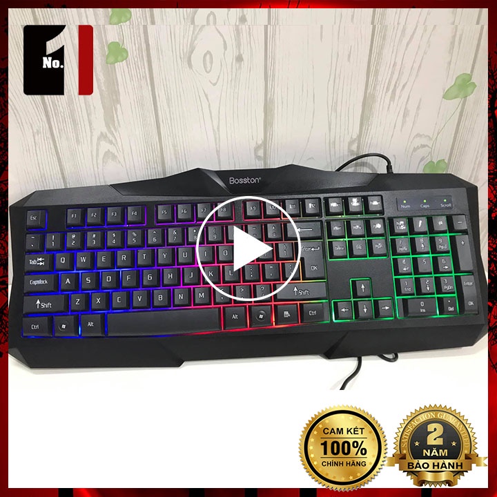 Bàn Phím Giả Cơ Gaming Máy Vi Tính Bosston X19 Led RGB Bàn Phím Dây Game Thủ Chuyên Game Laptop Pc