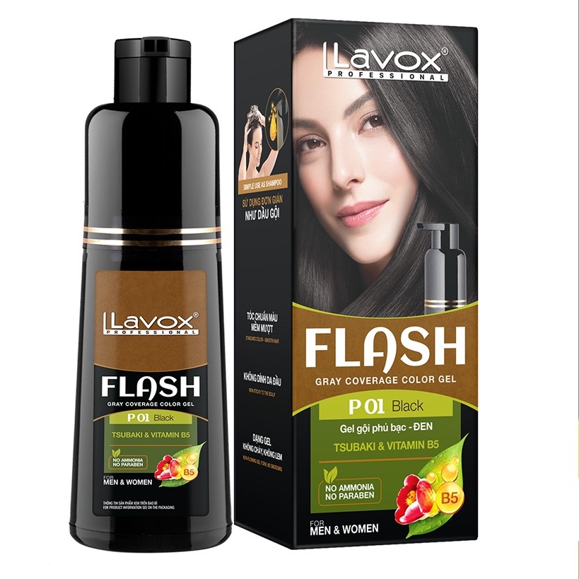 Gel Gội Phủ Bạc Tsubaki & Vitamin B5 Flash