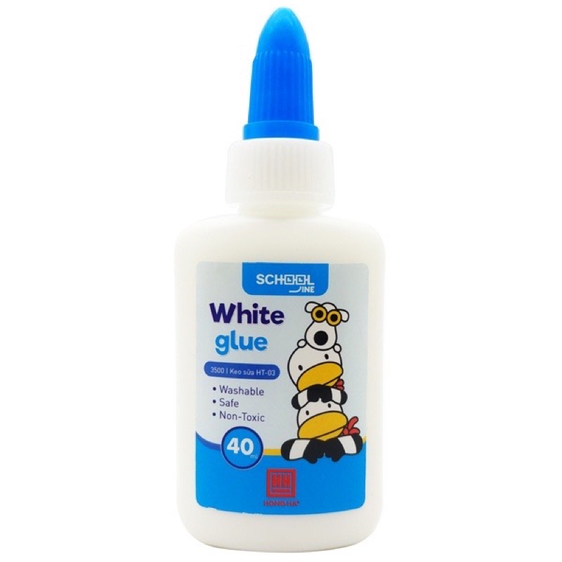 Keo sữa dán giấy 40ml Oringa Hồng Hà-3500