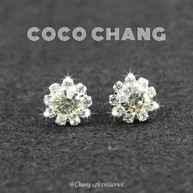 Khuyên tai nụ đá - nụ bông hoa siêu sáng phong cách sang chảnh 5mm