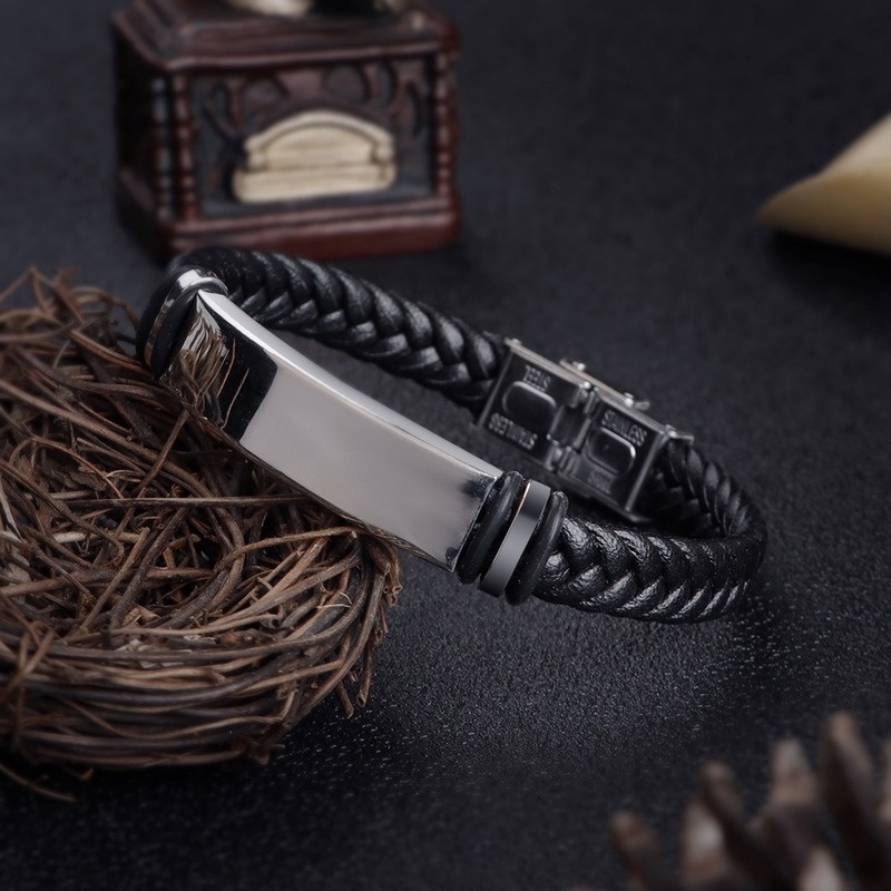 Vòng Tay Da Nhiều Sợi Phong Cách Vintage Cho Nam