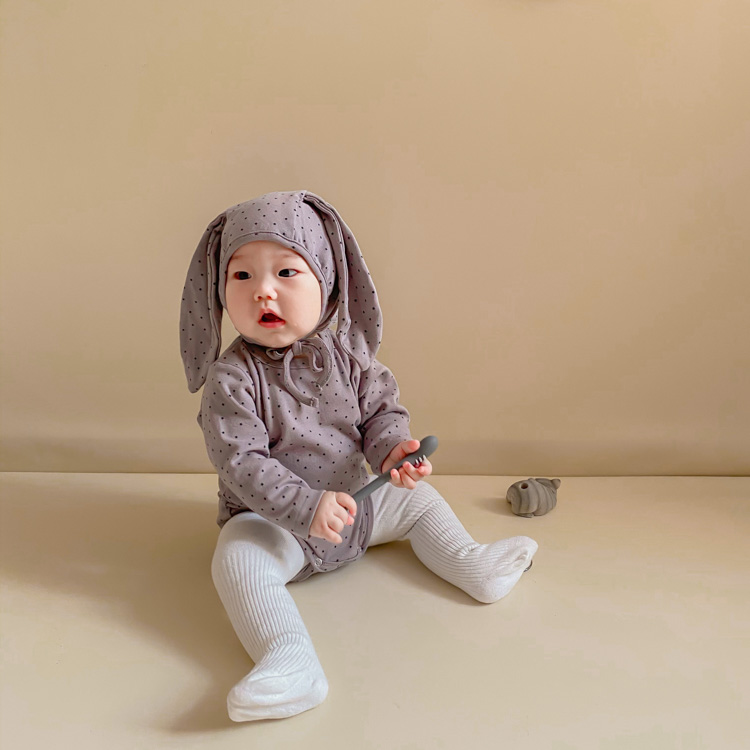 Bộ áo liền quần hình tai thỏ xinh xắn cho bé sơ sinh