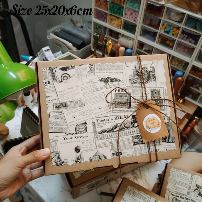 Hộp quà vintage nắp gài, Hộp quà sẵn