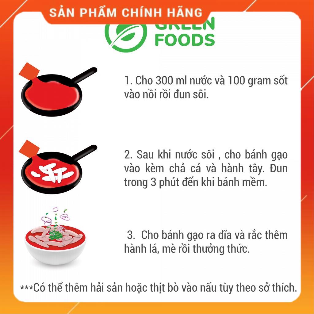 Hoả tốc -  Bánh Gạo Hàn Quốc Tokbokki Dạng Thỏi Green Foods 500g Và 1kg