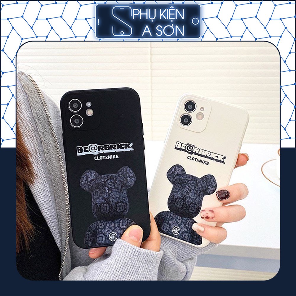 Ốp lưng iphone Bear Brick cạnh vuông in hình viền 5/5s/6/6plus/6s/6splus/7/7plus/8/8plus/x/xs/11/12/pro/max/plus/promax