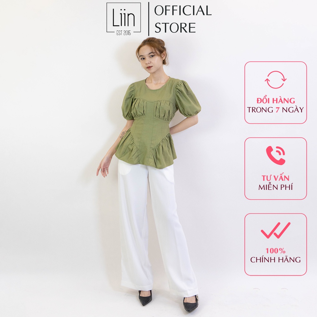 LIIN - Quần Ống Suông Công Sở Silk Trousers Q00138