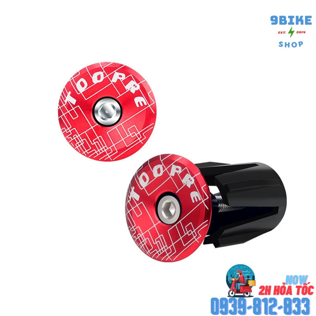 Cặp nút nhôm nhựa bịch ghi đông xe đạp Toopre