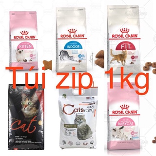 Hạt thức ăn túi zip 1kg cho mèo - petshop 79
