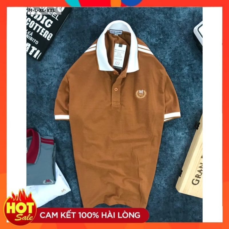 Áo Polo nam XẢ HÀNG‼️❣{1 ĐỔI 1}‼️❣ Áo polo thun nam cổ bẻ thêu chữ M đường may tinh tế, co giãn 4 chiều, thấm hút mồ hôi | BigBuy360 - bigbuy360.vn