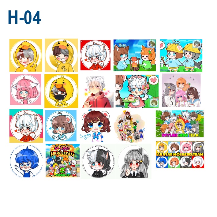 Set sticker/ hình dán Hero Team