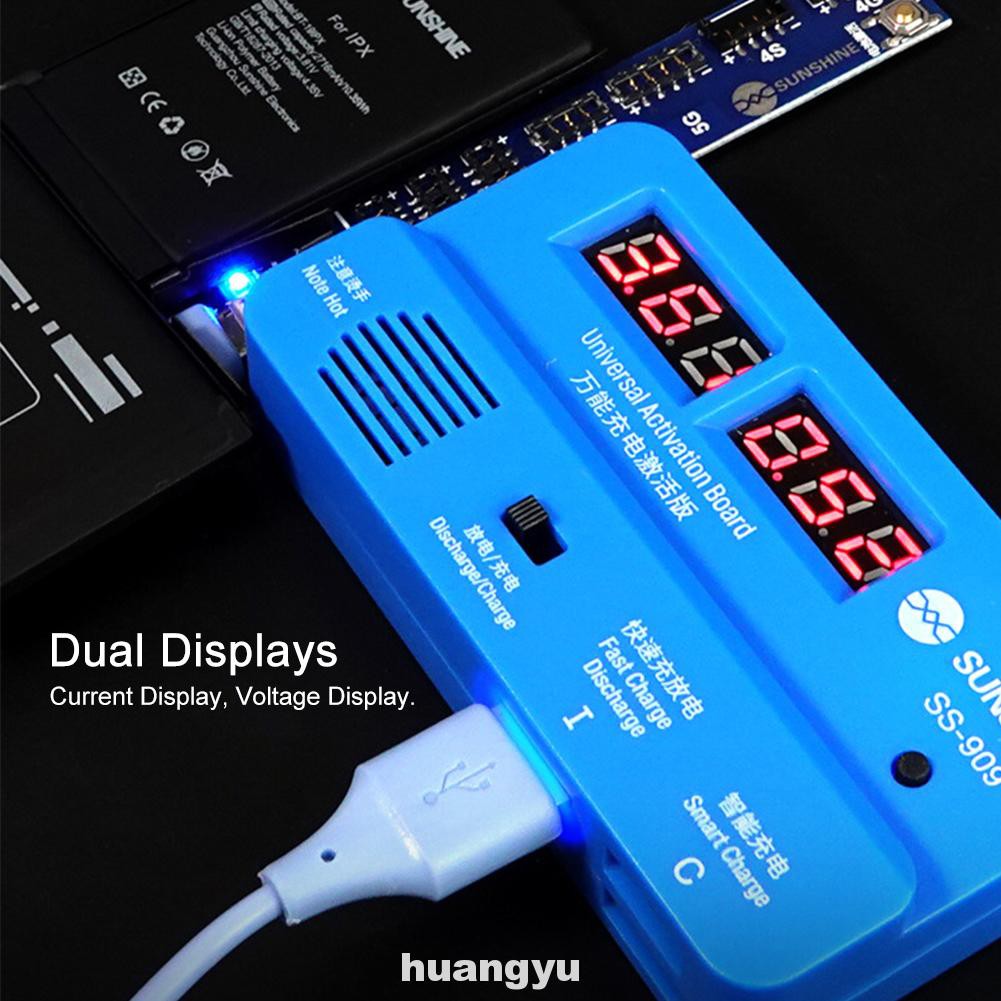 SS-909 Automatic Discharge PCB Test Repair Tool Battery Mobile Phone Universal USB Cable Charging Activation Board Set