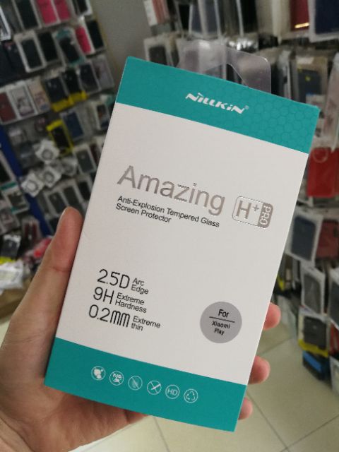 Cường lực Xiaomi Mi Play hiệu Nillkin Amazing H+ Pro cao cấp 9H/2.5D/0.2mm ( tặng keo chống hở mép )