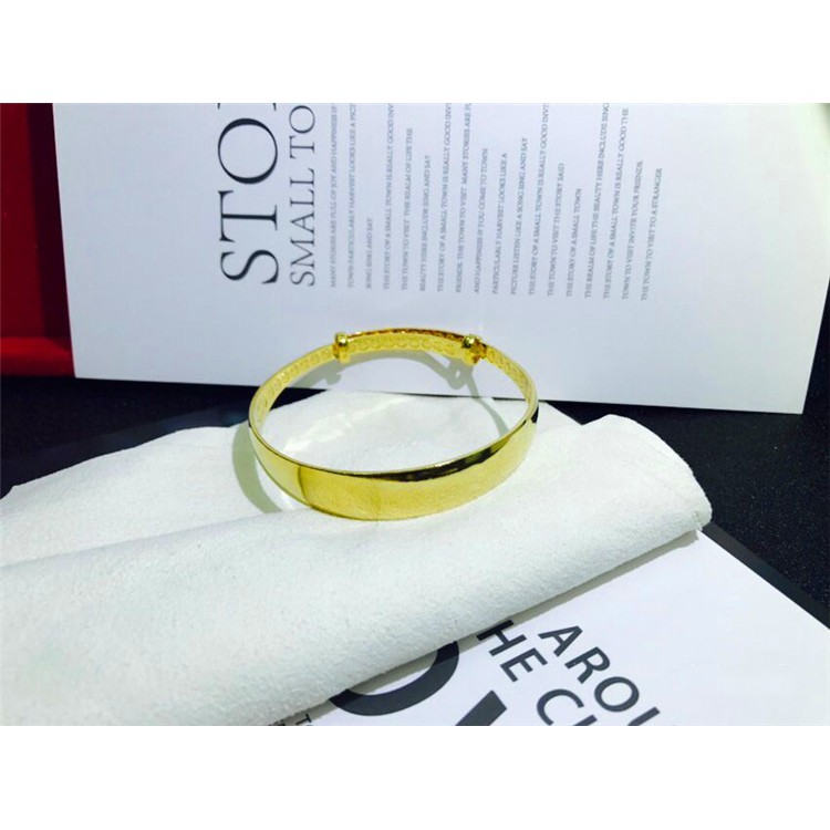 Lắc tay Mạ vàng 24k nữ trơn không tram khắc