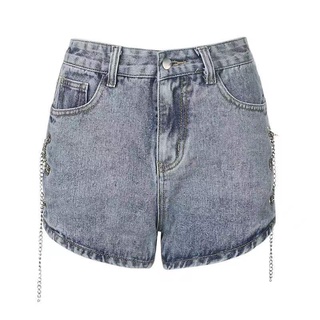 Quần Short Jean Lưng Cao Plus Size Cho Nữ (S-5XL)