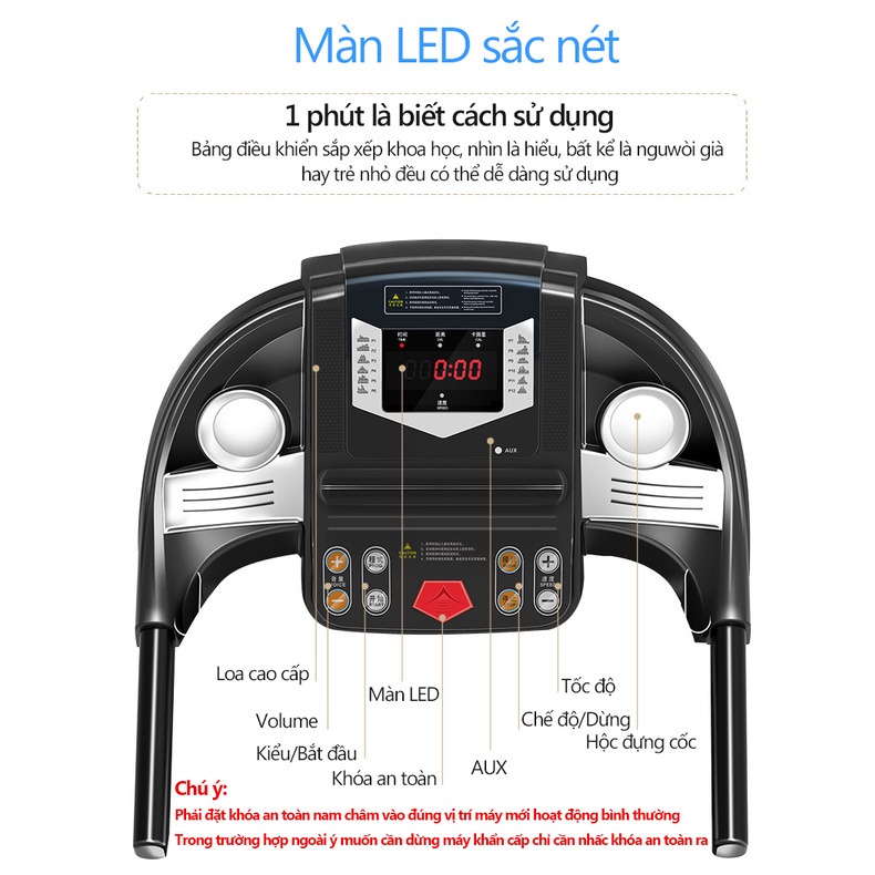 OT80 Máy chạy bộ trong nhà máy chạy bộ mini máy tập trong nhà máy gym BEDL có thể gấp gọn chạy điện yên tĩnh có thể phát
