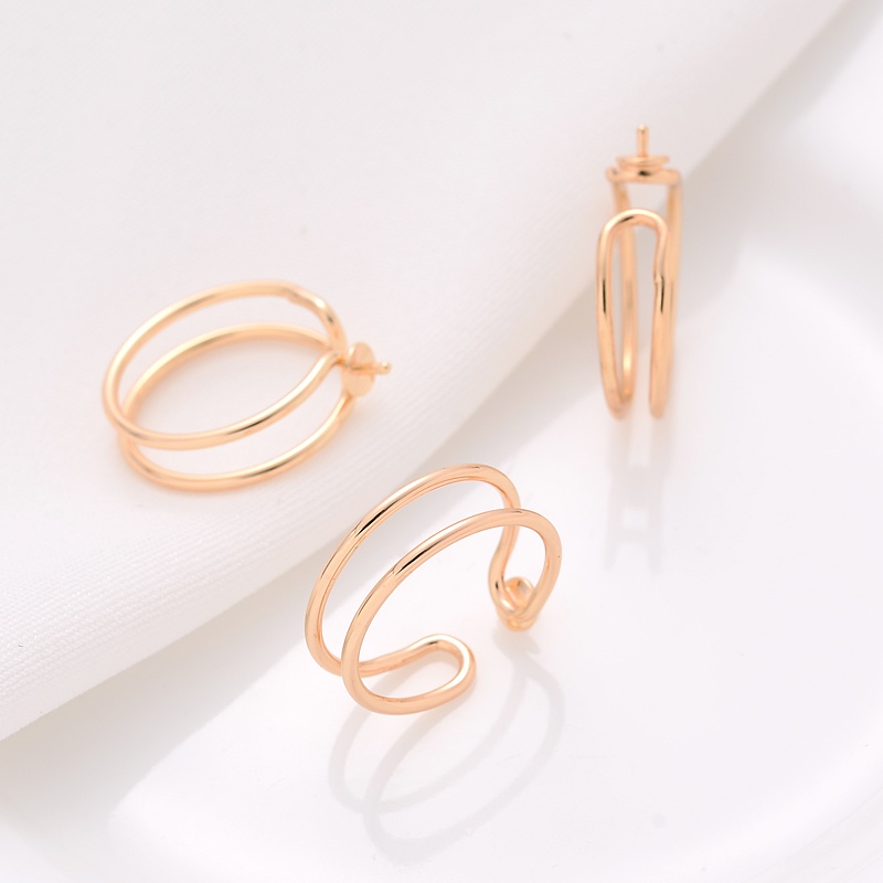 Giá Đỡ Nhẫn Hai Dây Bằng Đồng Mạ Vàng 14K diy