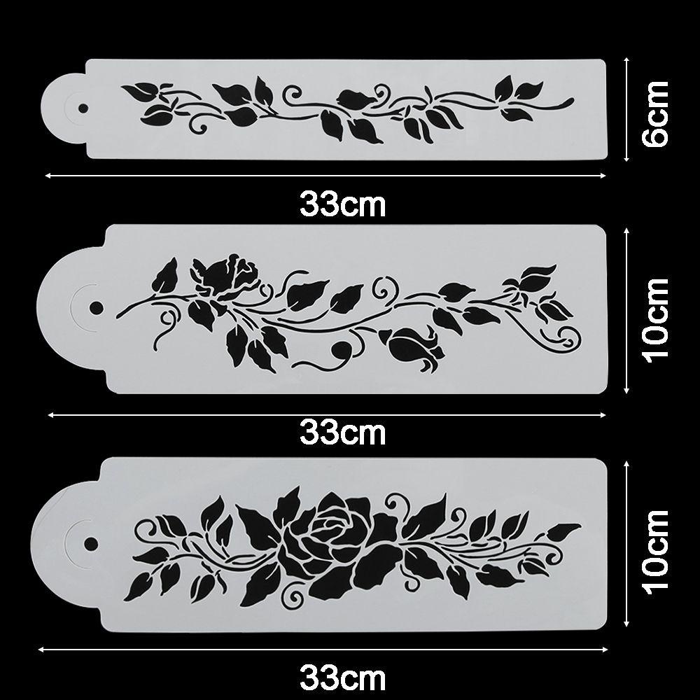 Bộ 3 Khuôn Ren Dùng Trang Trí Bánh Kem Tiện Dụng