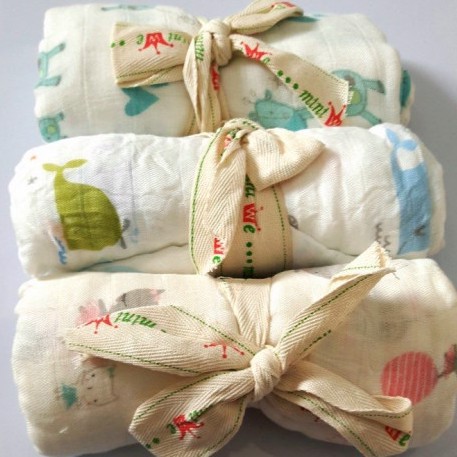 Khăn tắm ADEN Manny sợi tre hoạ tiết 110x120cm, khăn tắm cho bé cao cấp mềm mại thoáng khí - Monnie Kids