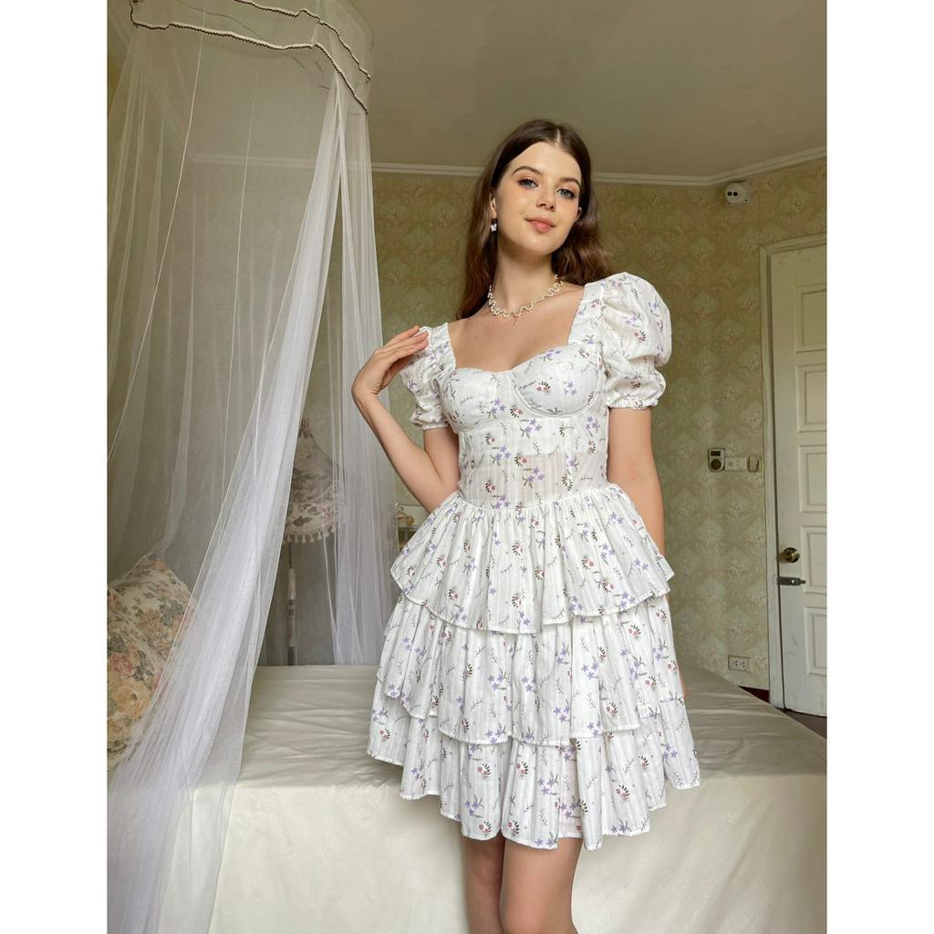 TIFFANY STUDIOS - Váy Hoa Lavender 3 Tầng Xòe - DOSE DRESS