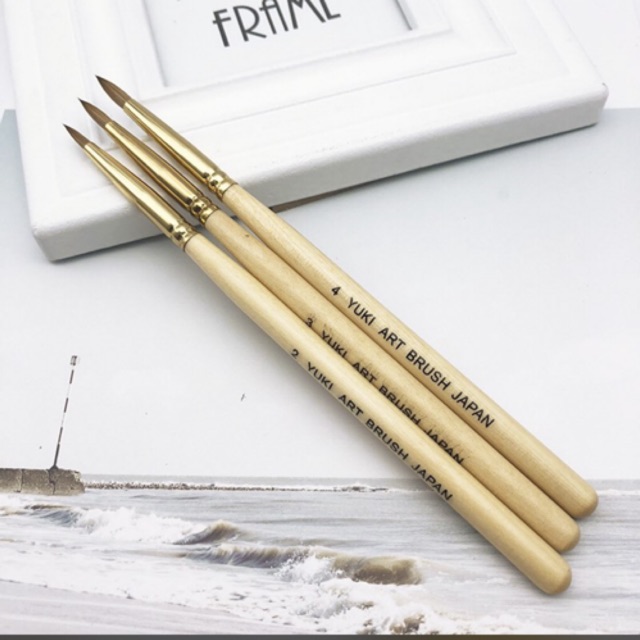 Cọ đắp nặn hoa Nhật Bản YUKI cao cấp 100% LÔNG CHỒN - Carton Nail
