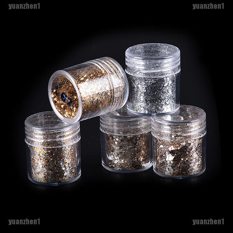 Lọ Kim Tuyến 3D Lấp Lánh Màu Sắc Bạc Trang Trí Móng Tay 10ml