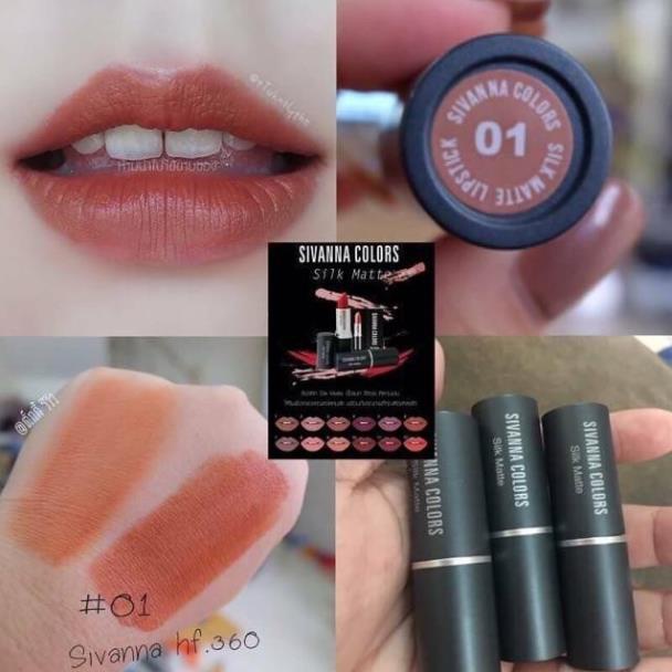 Son Lì Sivanna Color Silk Matte HF360 SIVANNA COLORS Silk Matte Lip HF360-anhduong.official.vn
