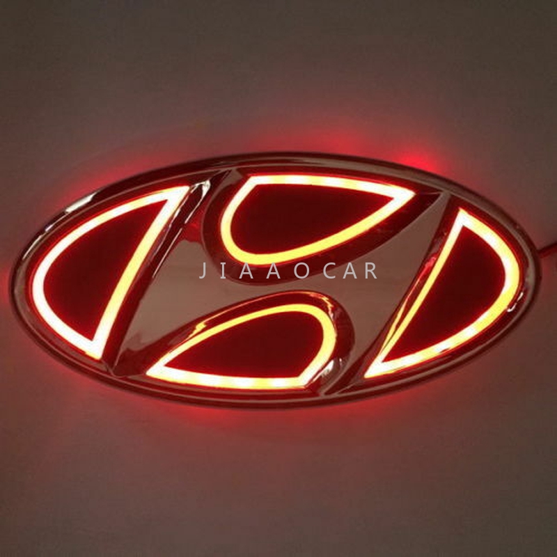 5D LED Đuôi xe Logo Logo Huy hiệu tự động Ánh sáng đỏ cho Hyundai IX35 Santafe