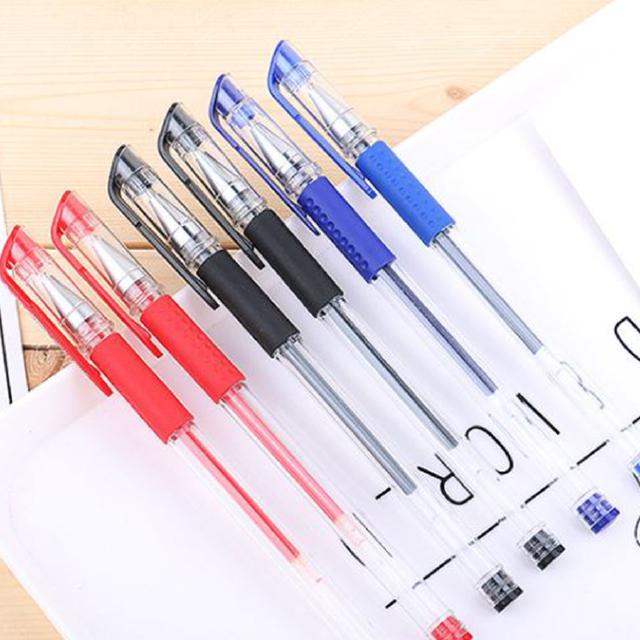 Set 12 Bút Bi Nước Văn Phòng, Trường Học 3 Màu 0.5mm Mực Đều, Nét Chữ Đẹp 3 Màu Xanh, Đen, Đỏ-Fansipan