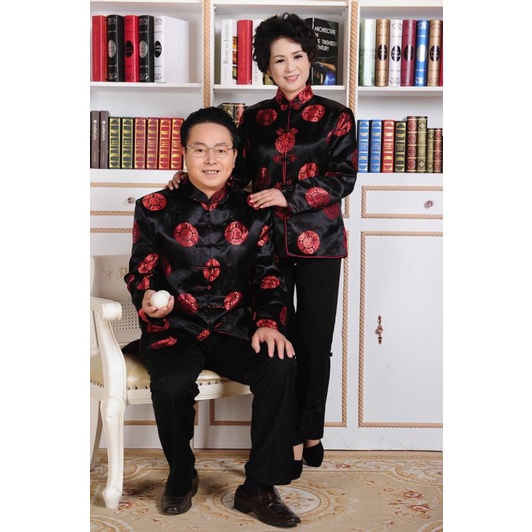 Đầm Cotton màu đen phong cách Retro cho cặp đôi