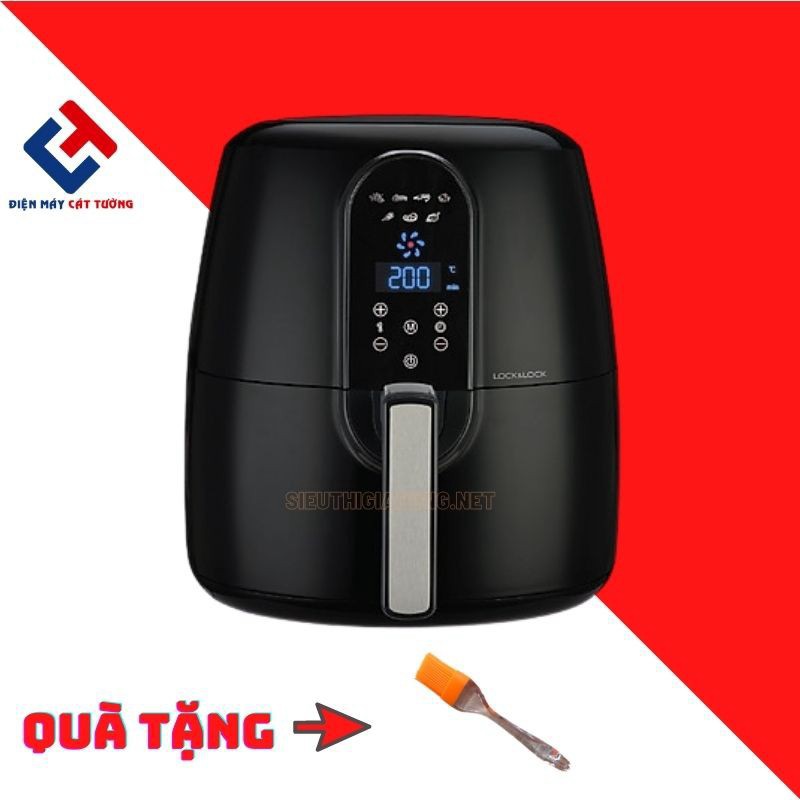 [Hàng chính hãng] Nồi Chiên Không Dầu Lock&Lock EJF351BLK (5.2L) (Đen) - Hàng chính hãng Mới 100%