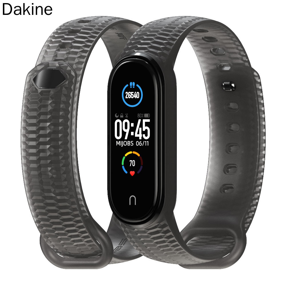 Dakine For Xiaomi Mi Band 6 5 4 3 Strap Silicone Bracelet MiBand 6 Translucent Wristband for Global Version NFC Pulseira