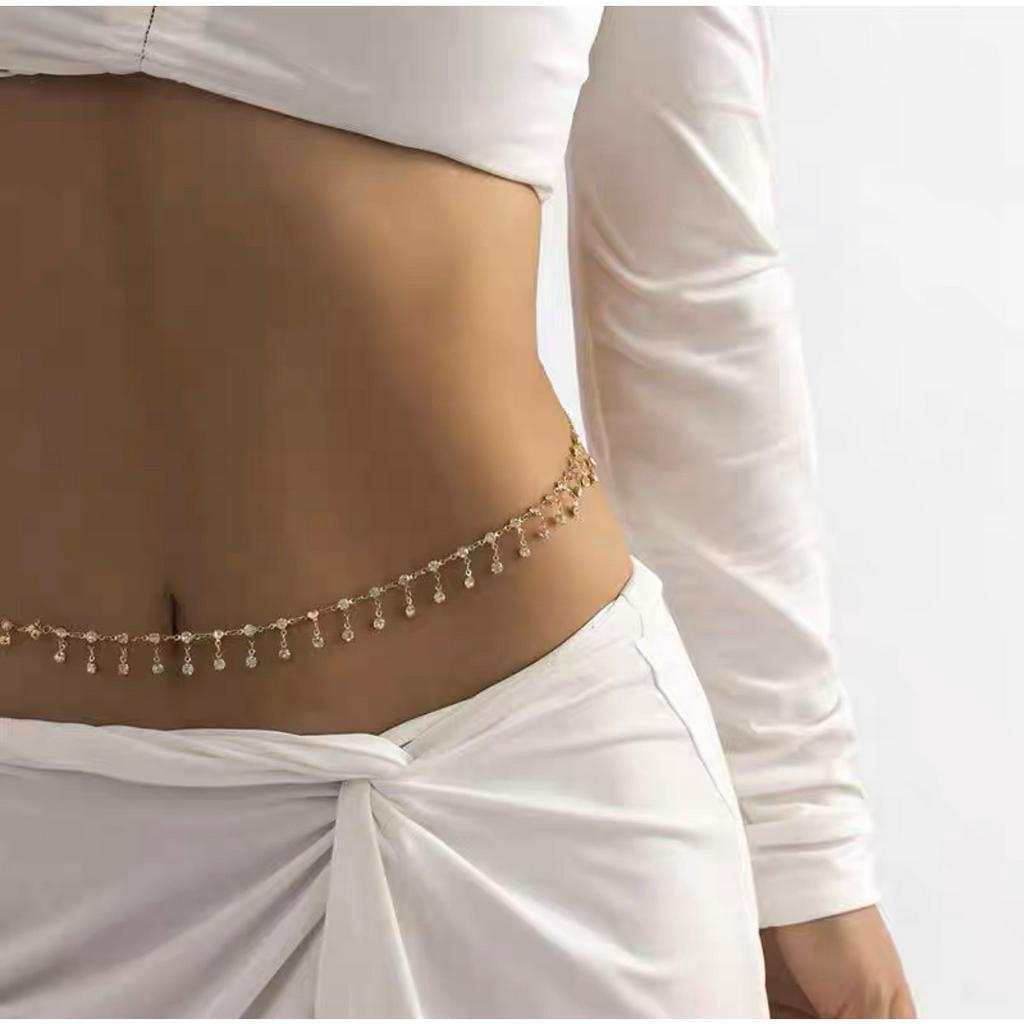 ( 2 mẫu) Chain thắt eo thắt lưng quần chuỗi màu sáng Chain trang trí tôn eo/ phối đồ siêu đỉnh