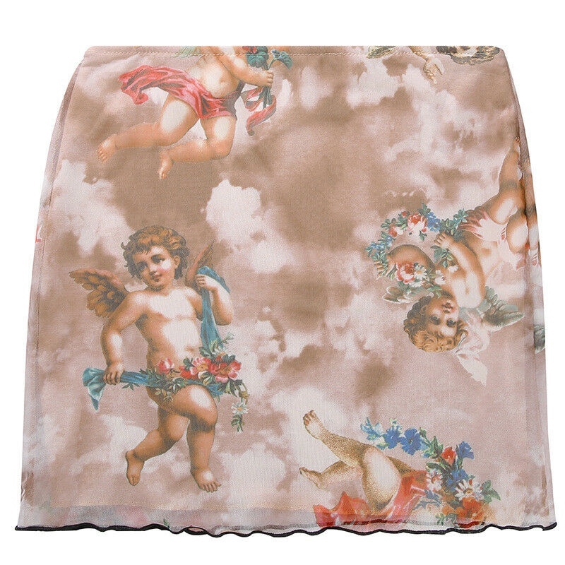 Chân váy ôm dáng họa tiết thiên thần quyến rũ cho nữ | BigBuy360 - bigbuy360.vn