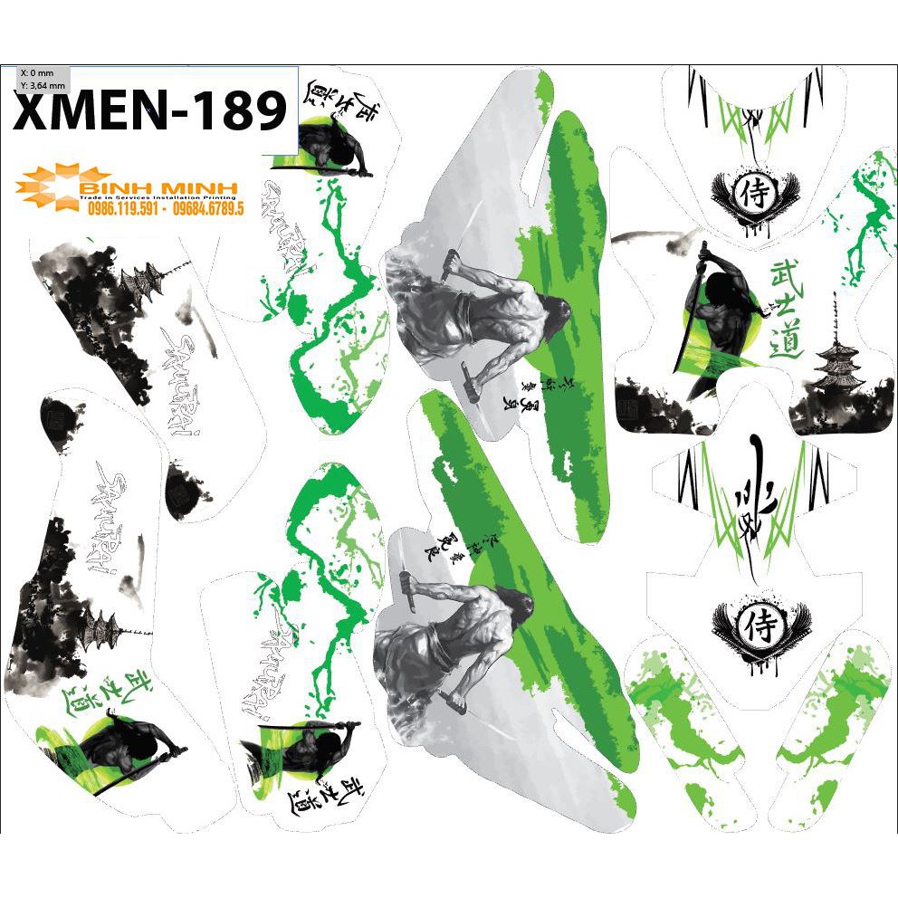 Tem trùm xe điện Xmen mã 189