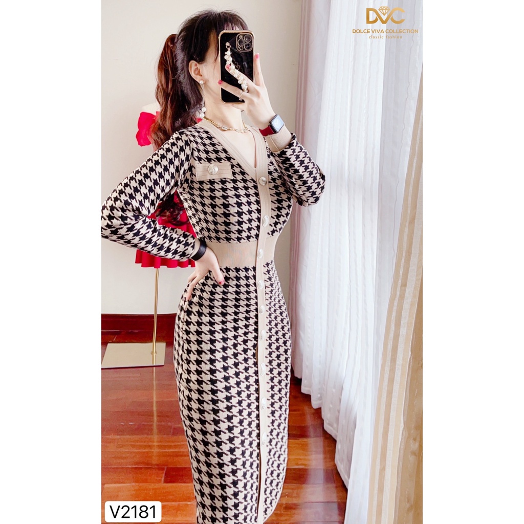 Váy len body tay dài V2181 | BigBuy360 - bigbuy360.vn