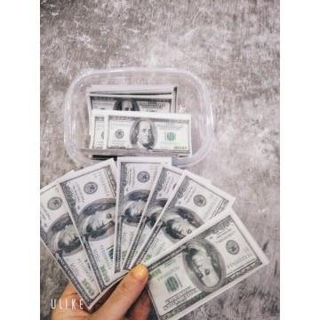 TiềnDola Giấy Gạo Trang Trí Bánh Kem 10 tờ