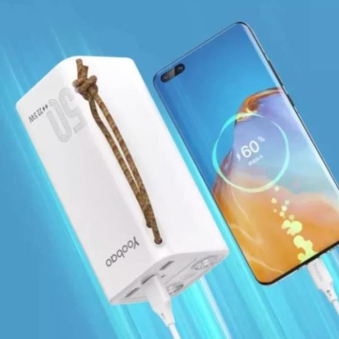 Pin sạc dự phòng YOOBAO H5/L50 dung lượng 50000 mAh, tích hợp đèn pin siêu sáng, hỗ trợ các giao thức sạc nhanh